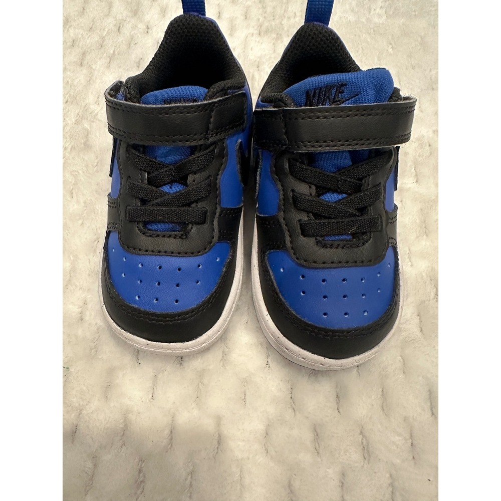 Nike Court Borough Low Recraft Black Game Royal Blue HM6300-480 Toddler 5C - Picture 2 of 7